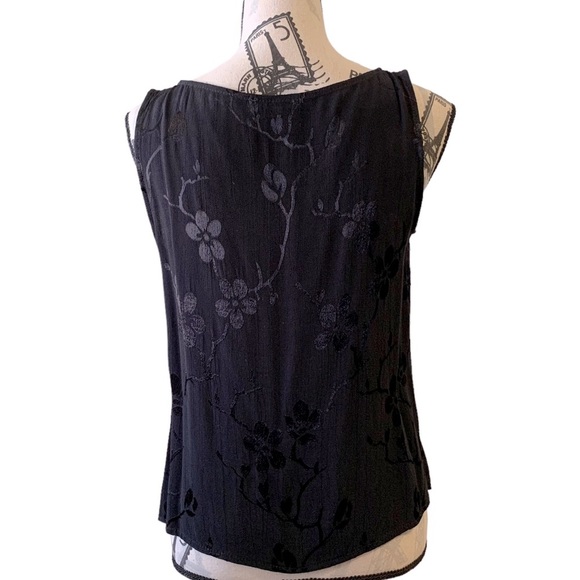 Spencer Alexis | Small | Women's Vintage Black Floral Tank Top - Picture 2 of 5